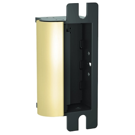 Hes Grade 1 Electric Strike Body, Fail Secure, 12/24VDC, Latchbolt Strike Monitor, Satin Brass 1006-606-LBSM